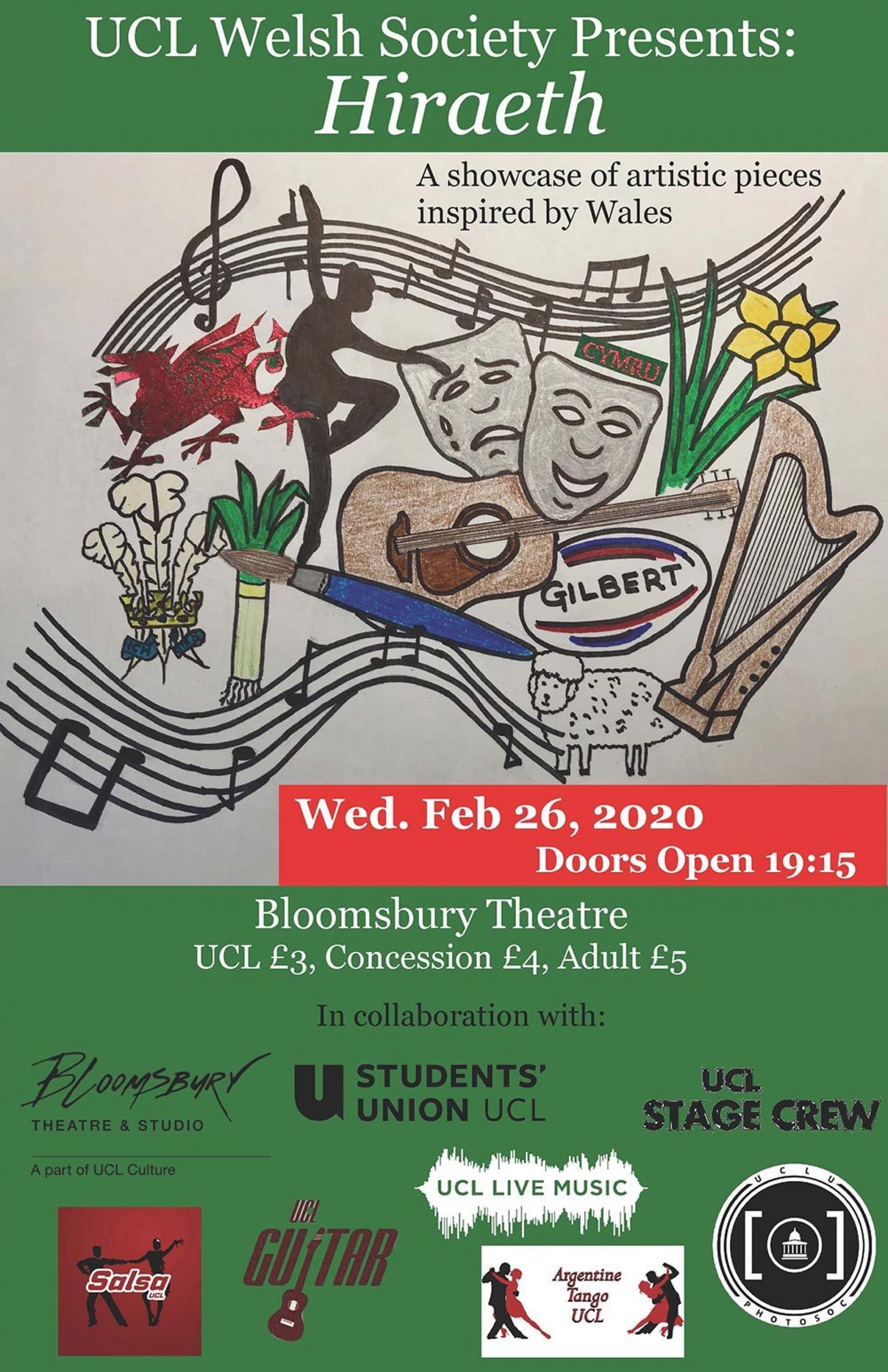 UCL Welsh Society’s Bloomsbury Theatre… Wales Week London